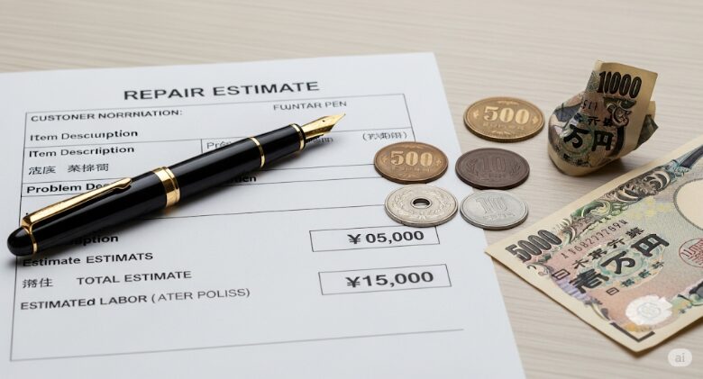 ペリカン万年筆メーカー修理の料金や値段の目安
